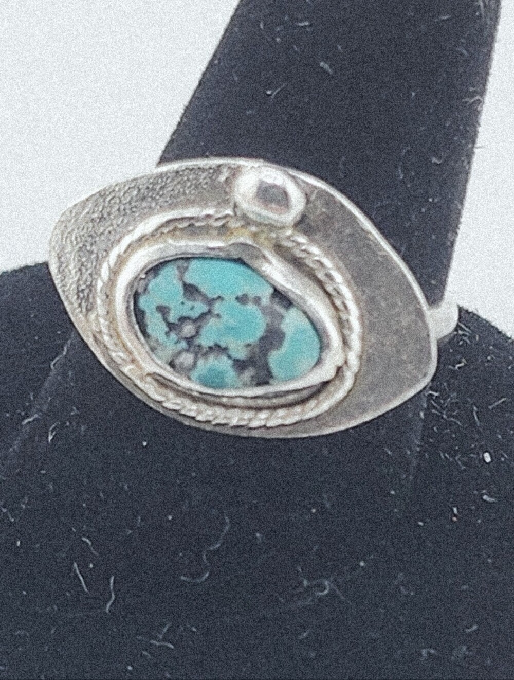 TURQUOISE BOHEMIAN RING HANDMADE IN RECYCLED STERLING SILVER SIZE 7 - Picture 10 of 14